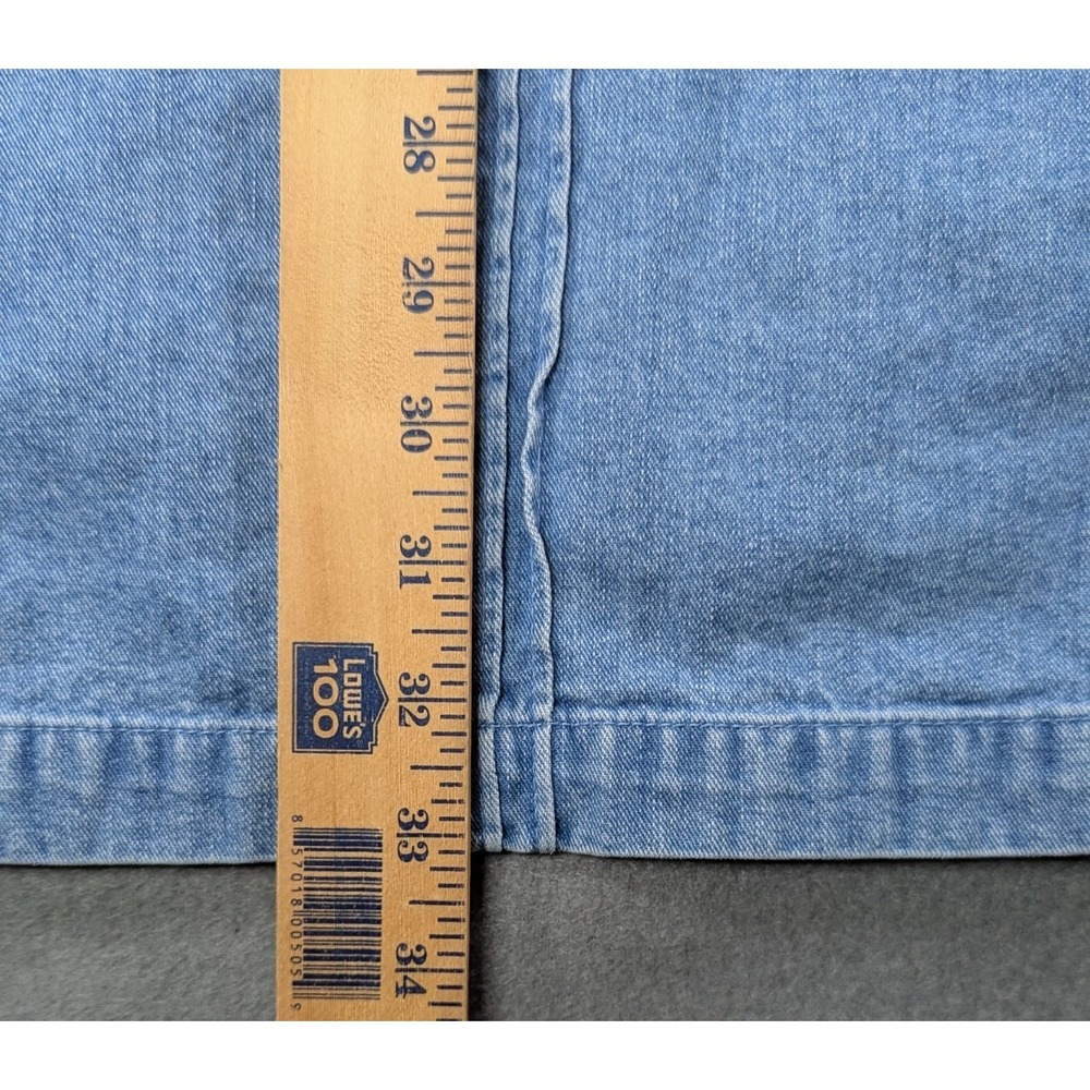 Vintage Orvis Womens 6 Denim Maxi Skirt Long Blue 100% Cotton 90s Y2K Paneled - Picture 4 of 11